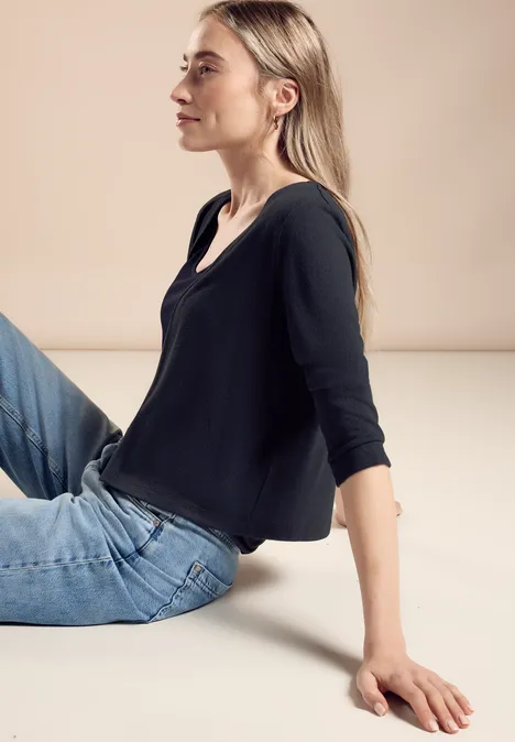Cardigan Femme Côtelé – Fil Doux Type 'plumes' – Col Rond Et Boutonnage Classique