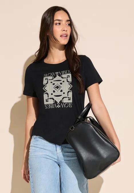 Print T-Shirt Black