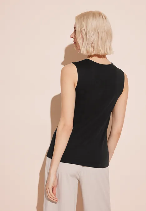 Top mit Cut Out Black Top mit Cut Out Black