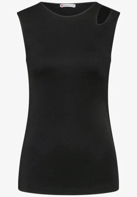 Top mit Cut Out Black Top mit Cut Out Black