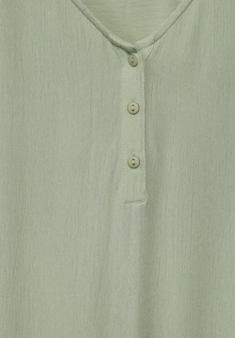 Materialmix T-Shirt soft moss green