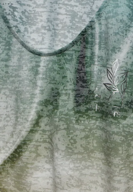 T-shirt met kleurverloop soft moss green