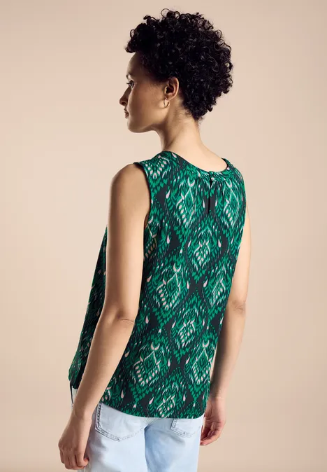 Jersey Top mit Print cool vintage green