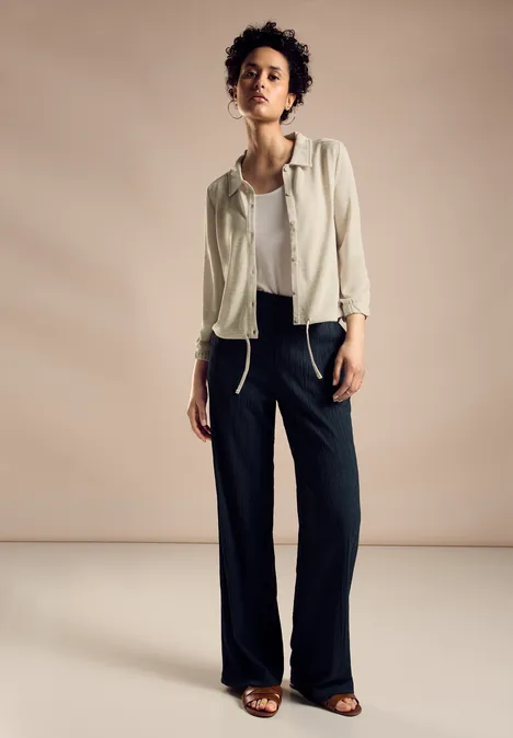 Leinenlook Kurzjacke smooth sand beige Leinenlook Kurzjacke smooth sand beige