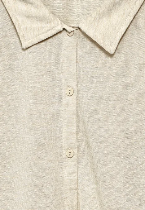 Leinenlook Kurzjacke smooth sand beige Leinenlook Kurzjacke smooth sand beige