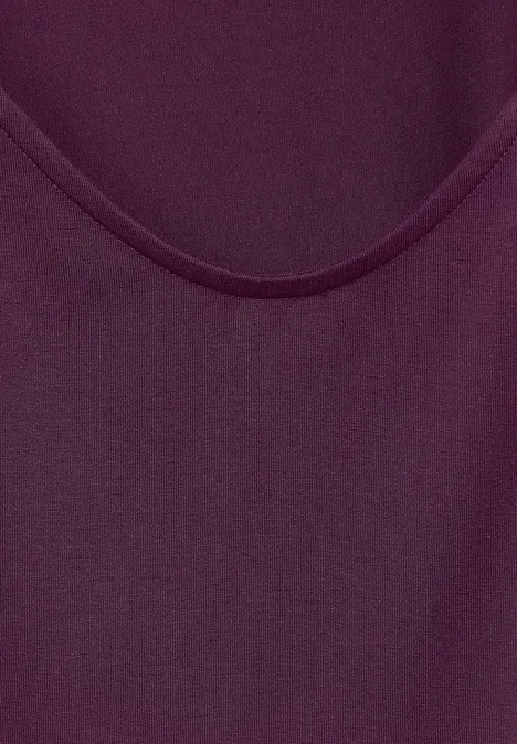 Top mit V-Neck dark berry purple