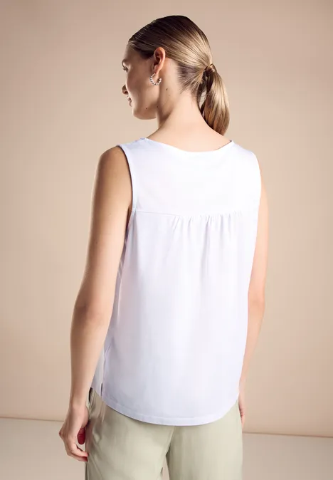 Top mit Spitze White