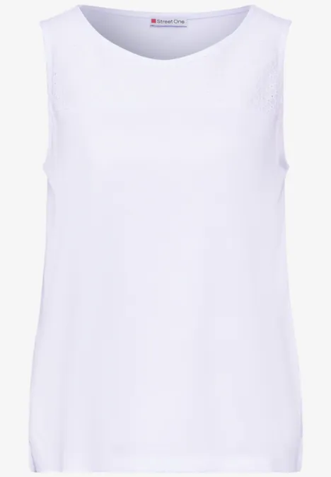 Top mit Spitze White