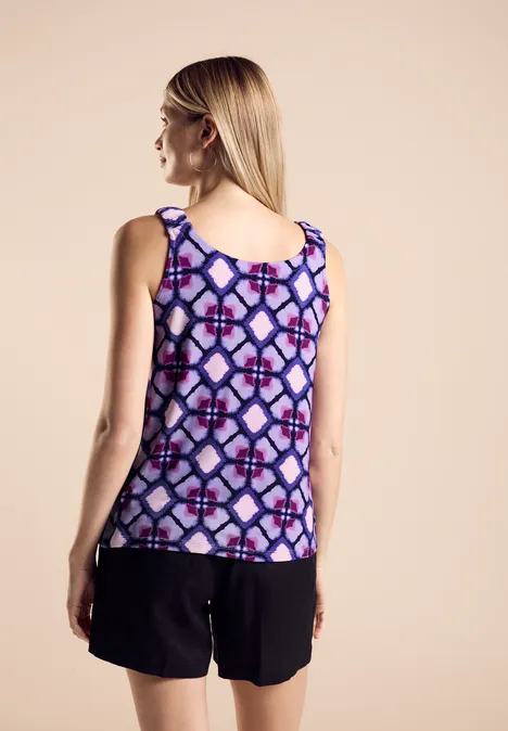 Top mit Print bellflower lilac