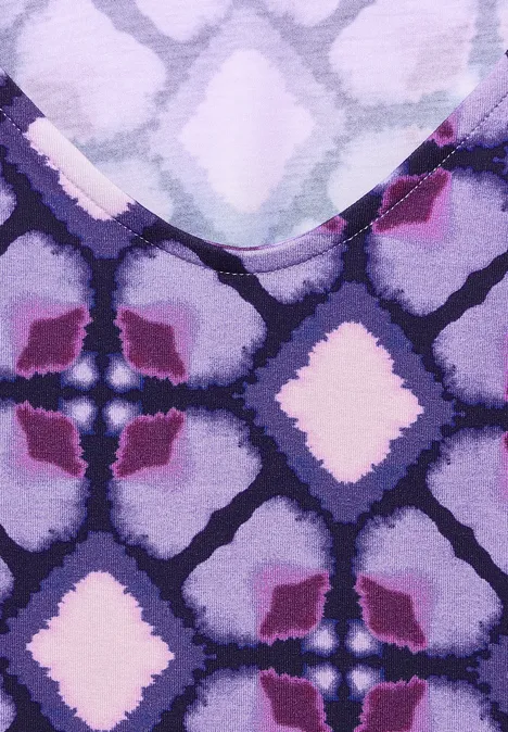 Top mit Print bellflower lilac