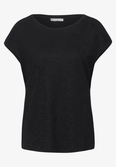 T-Shirt mit Spitze Black