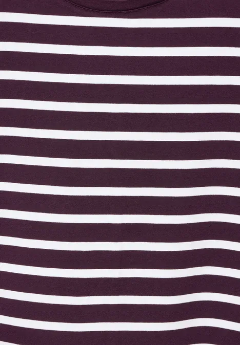 Gestreiftes T-Shirt dark berry purple