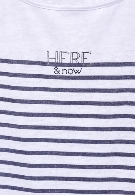 Gestreiftes T-Shirt White