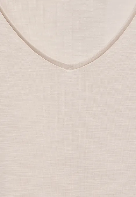 Leichtes T-Shirt smooth sand beige