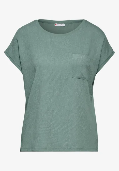 Strukturmix-Shirt seafoam green