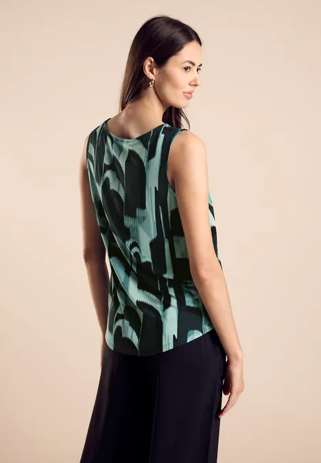 Print Sommertop hunter green