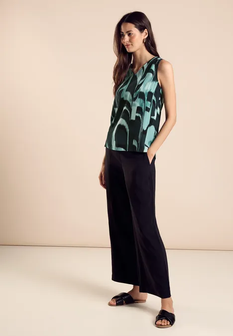 Print Sommertop hunter green