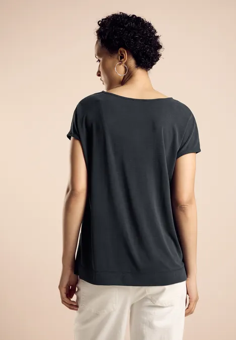 T-Shirt mit Schriftzug Black