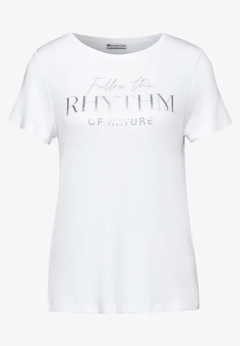 T-Shirt mit Schriftzug White