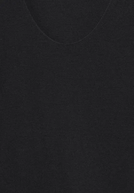 Sommershirt in Unifarbe Black