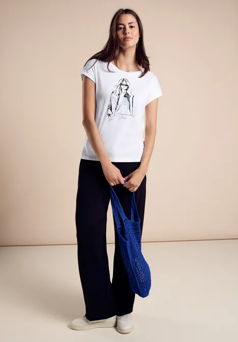 T-shirt met print White
