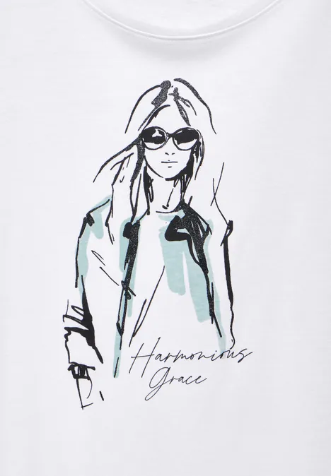 T-shirt met print White