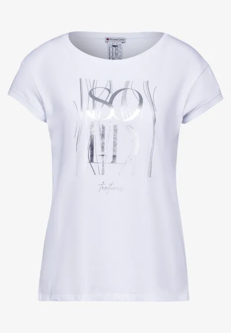 T-Shirt mit Print White