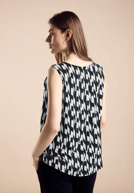 Print Sommertop Black