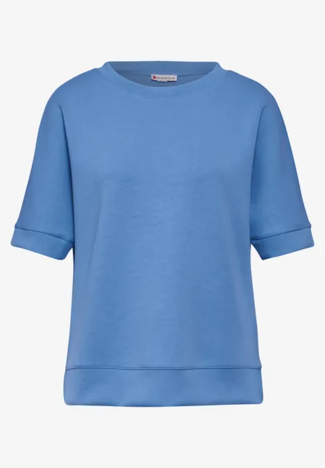 T-Shirt im Silk-Look marina blue