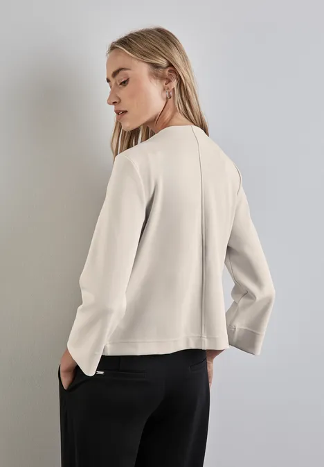 Veste ouverte smooth sand beige