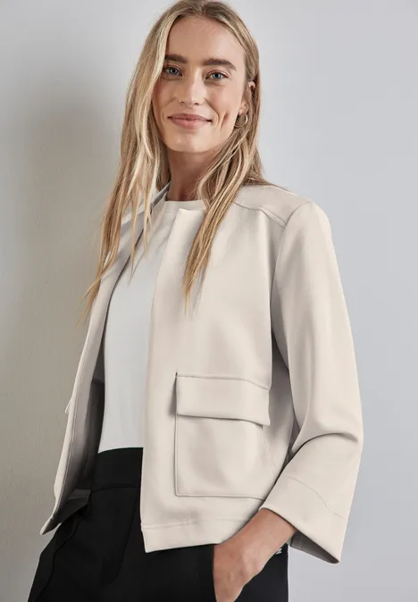 Veste ouverte smooth sand beige