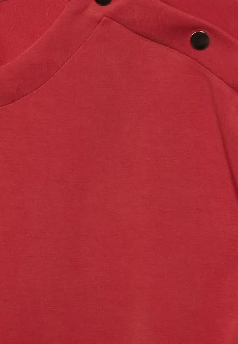 Shirt im Silk Look mandarin red