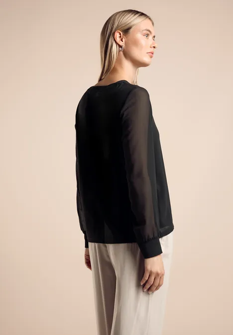 Chiffon-Shirt Black