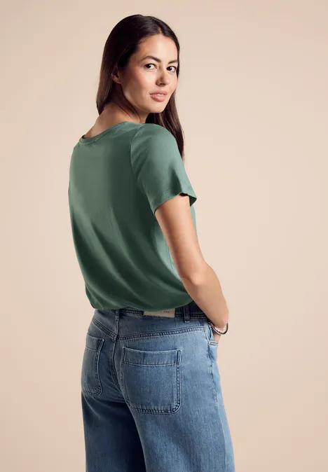 T-Shirt mit Wording seafoam green