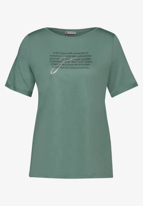T-Shirt mit Wording seafoam green