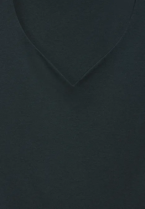 T-Shirt mit Herzausschnitt hunter green