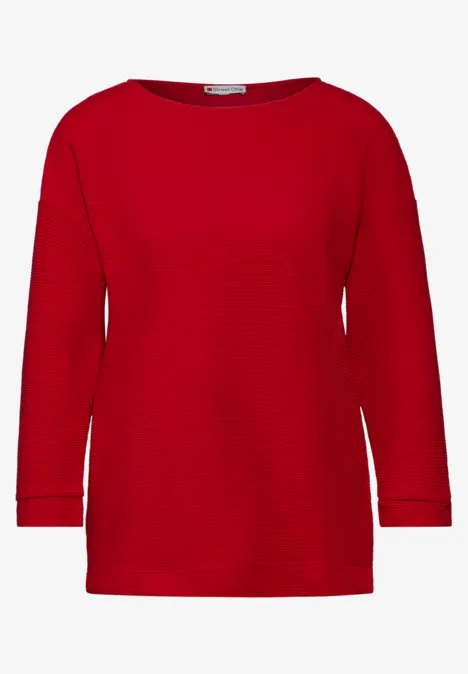 T-shirt à motifs structurés autumn red