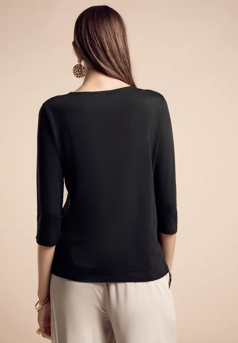 Shirt mit 3/4-Arm Black Shirt mit 3/4-Arm Black