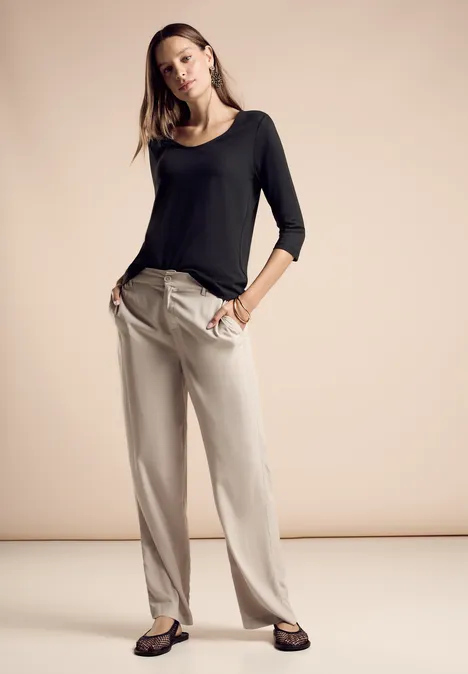 Shirt mit 3/4-Arm Black Shirt mit 3/4-Arm Black