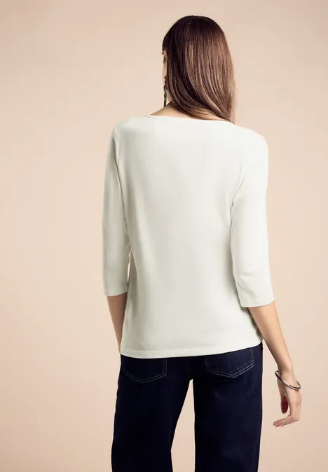 Shirt mit 3/4-Arm off white