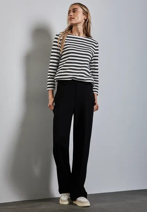 Gestreiftes Shirt Black