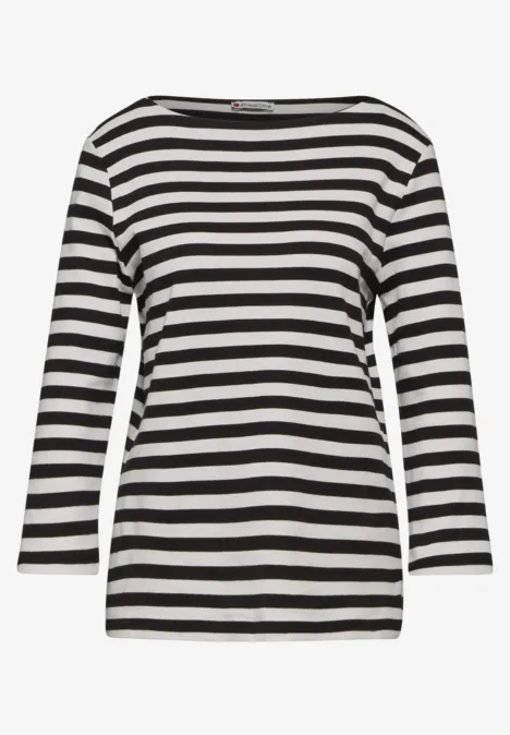 Gestreiftes Shirt Black
