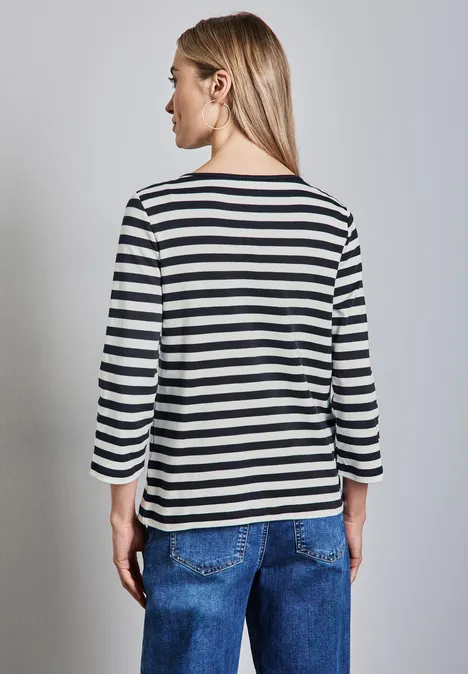 Gestreiftes Shirt deep blue
