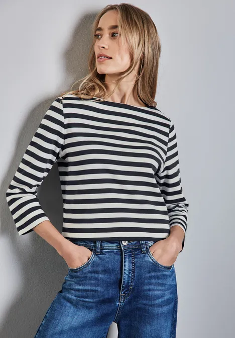 Gestreiftes Shirt deep blue