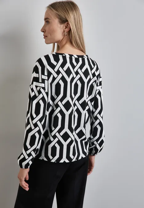 Jaquard-Shirt Black