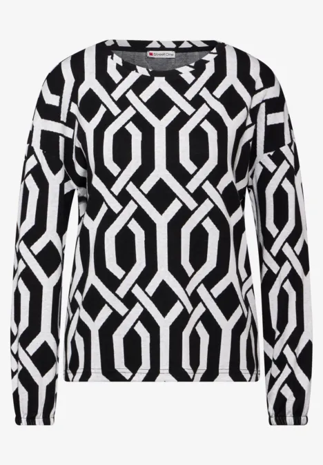 Jaquard-Shirt Black
