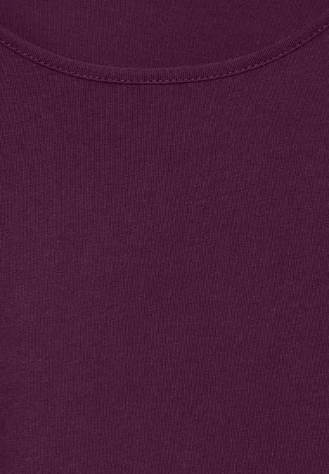 Basic Langarmshirt caspia purple