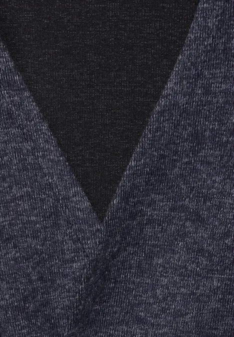 Langer Cardigan night sky blue mel.