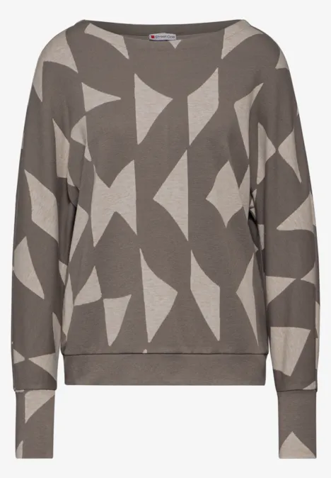 Jaquard-Shirt rich mocha