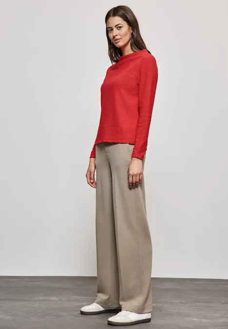 Strukturshirt mandarin red